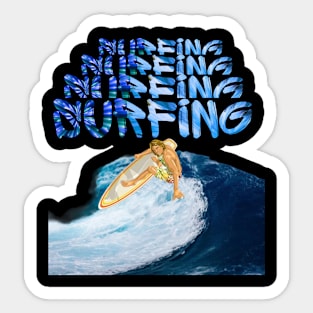 Surfing Sticker